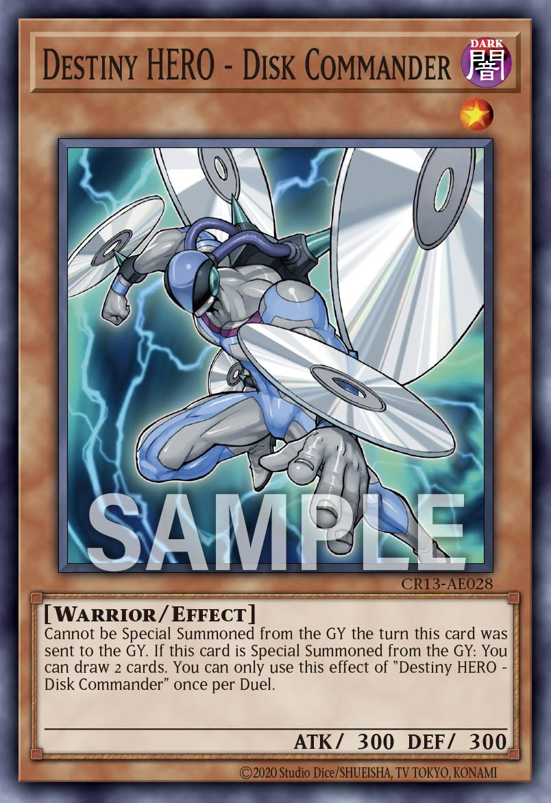 [遊戲王亞英] CR13-AE028 / D-HERO 光碟人 / Ｄ－ＨＥＲＯ ディスクガイ / Destiny HERO - Disk Commander / N