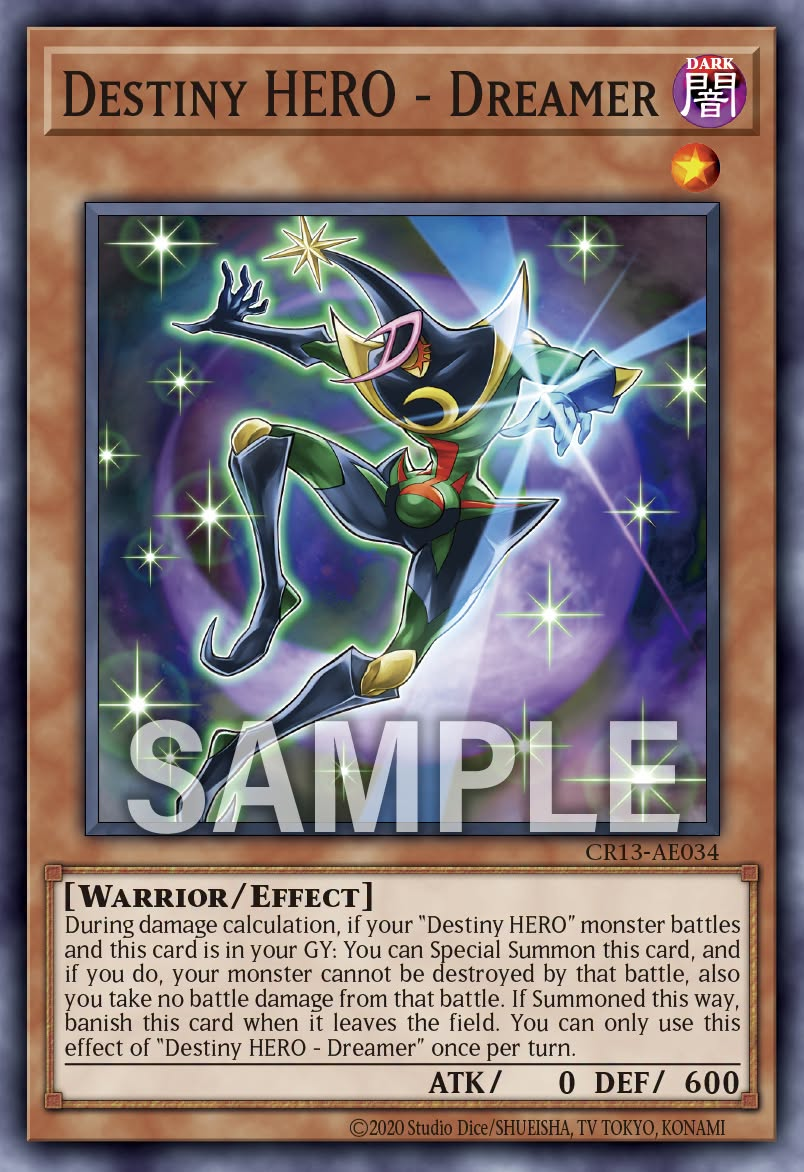 [遊戲王亞英] CR13-AE034 / D-HERO 夢境人 / Ｄ－ＨＥＲＯ ドリームガイ / Destiny HERO - Dreamer / N