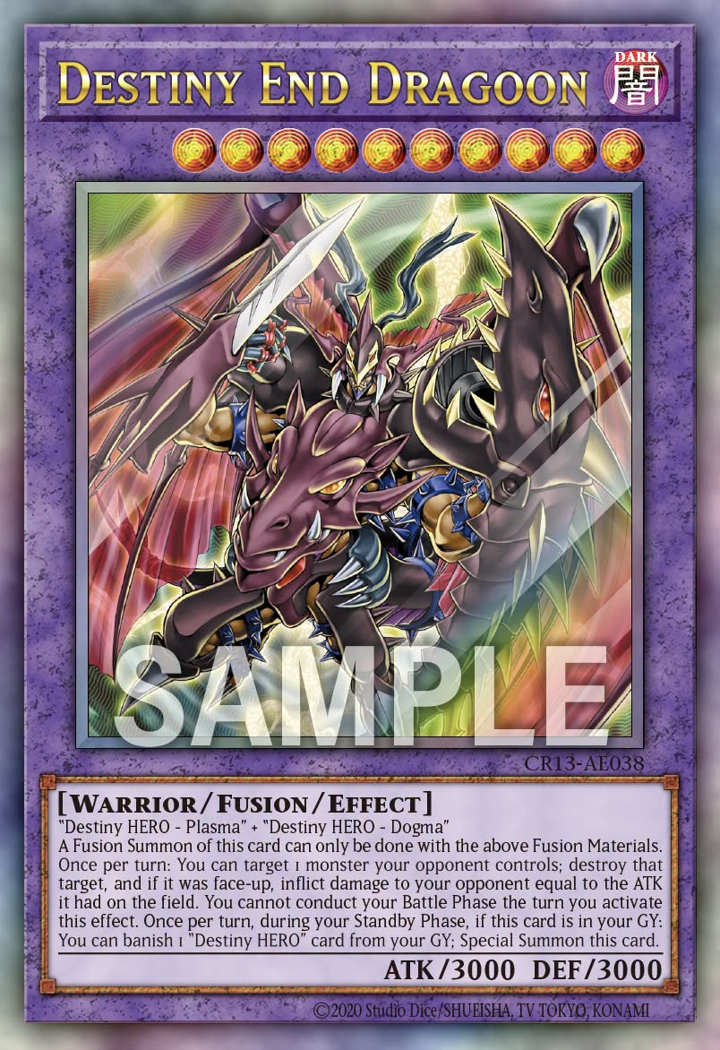 [遊戲王亞英] CR13-AE038 / 龍騎兵 D-END / Ｄｒａｇｏｏｎ Ｄ－ＥＮＤ / Destiny End Dragoon / UTR