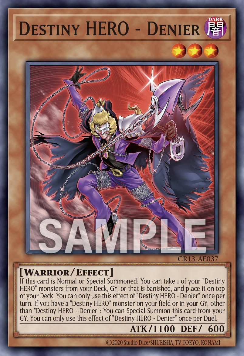 [遊戲王亞英] CR13-AE037 / D-HERO 否定人 / Ｄ－ＨＥＲＯ ディナイアルガイ / Destiny HERO - Denier / N