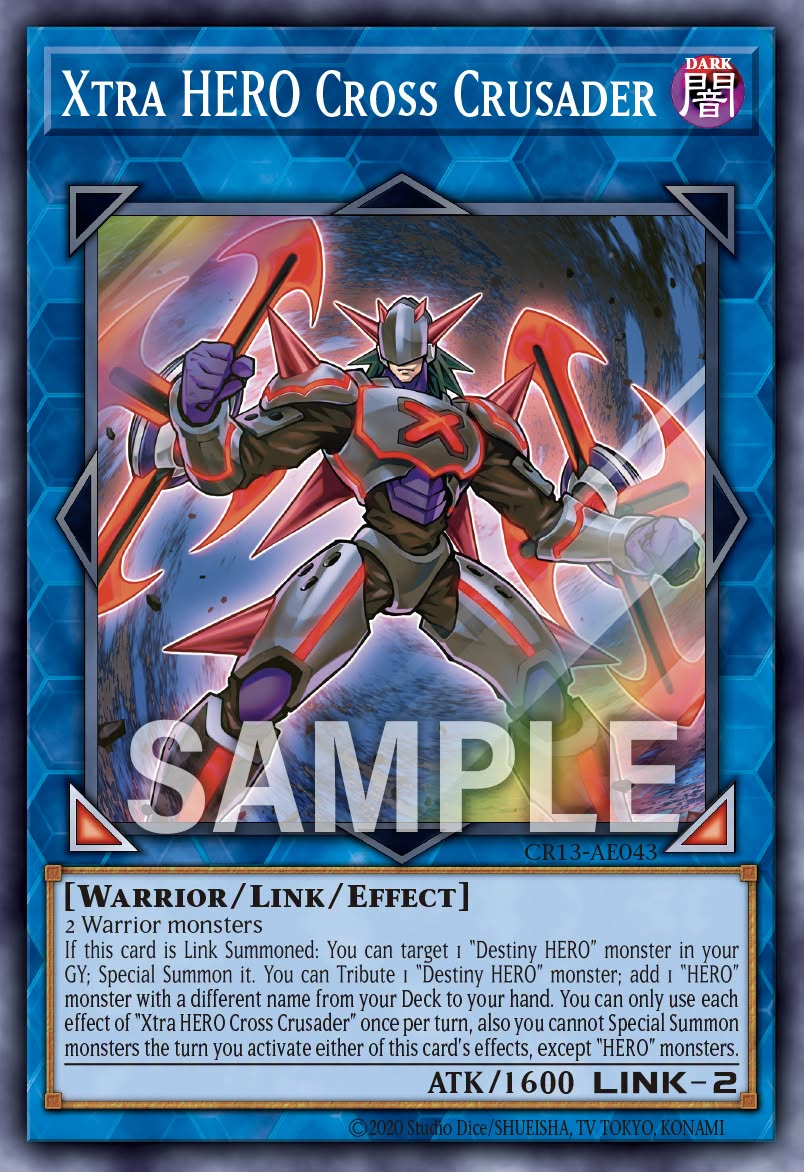 [遊戲王亞英] CR13-AE043 / X-HERO 交錯人 / Ｘ・ＨＥＲＯ クロスガイ / Xtra HERO Cross Crusader / SR