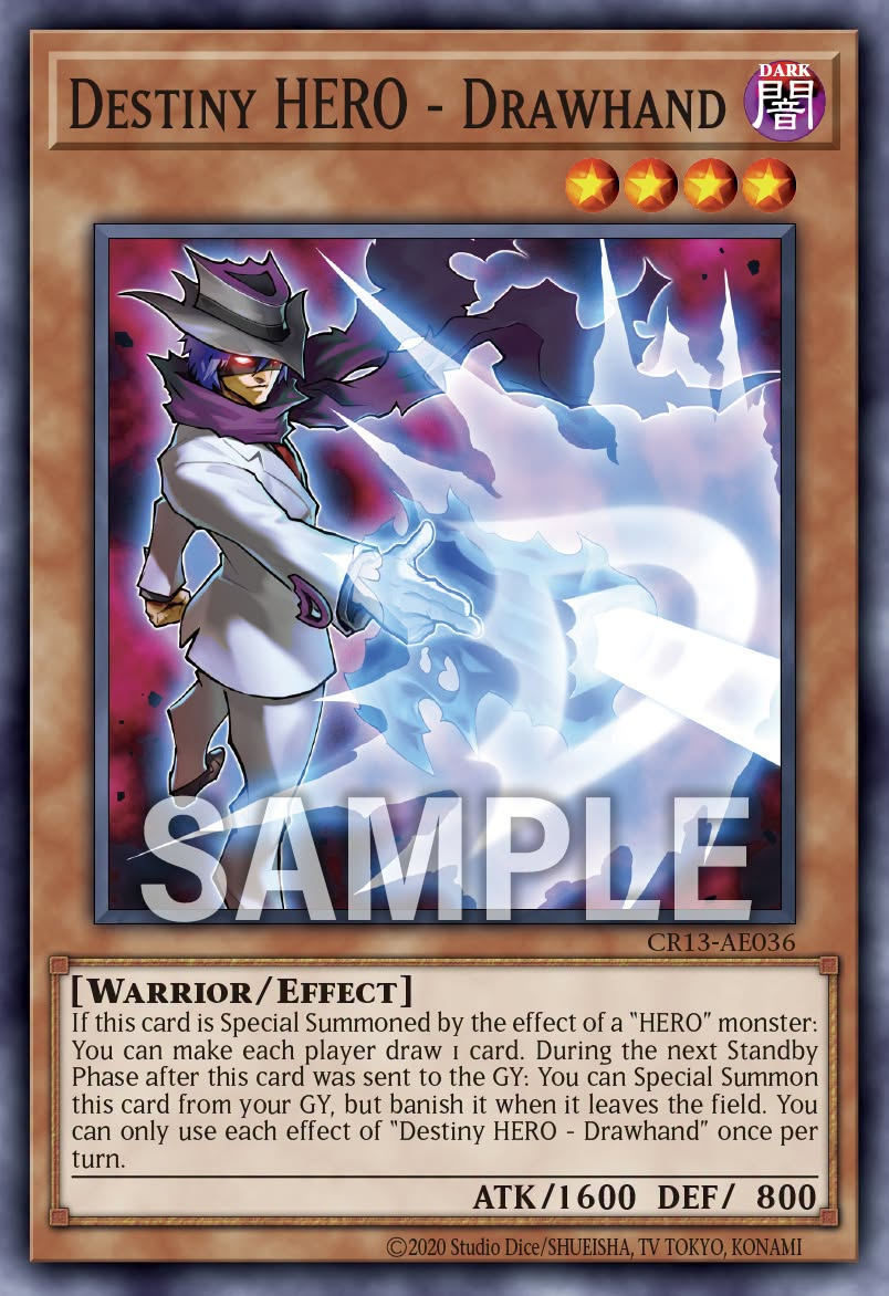 [遊戲王亞英] CR13-AE036 / D-HERO 抽牌人 / Ｄ－ＨＥＲＯ ドローガイ / Destiny HERO - Drawhand / N