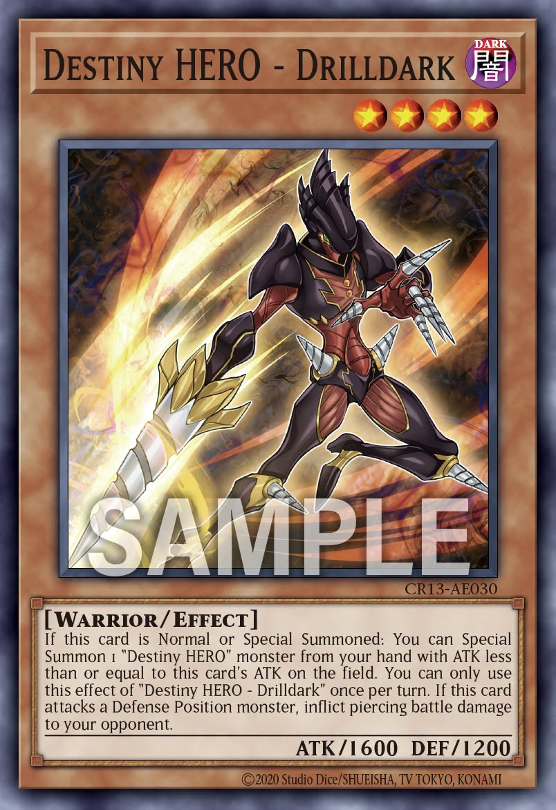 [遊戲王亞英] CR13-AE030 / D-HERO 鑽頭人 / Ｄ－ＨＥＲＯ ドリルガイ / Destiny HERO - Drilldark / N