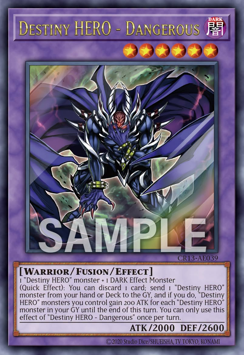 [遊戲王亞英] CR13-AE039 / D-HERO 絕命人 / Ｄ－ＨＥＲＯ デッドリーガイ / Destiny HERO - Dangerous / SER