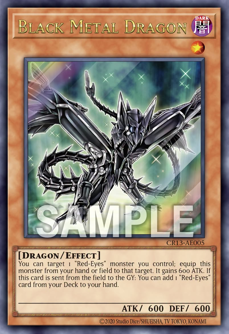 [遊戲王亞英] CR13-AE005 / 黑鋼龍 / 黒鋼竜 / Black Metal Dragon / UR