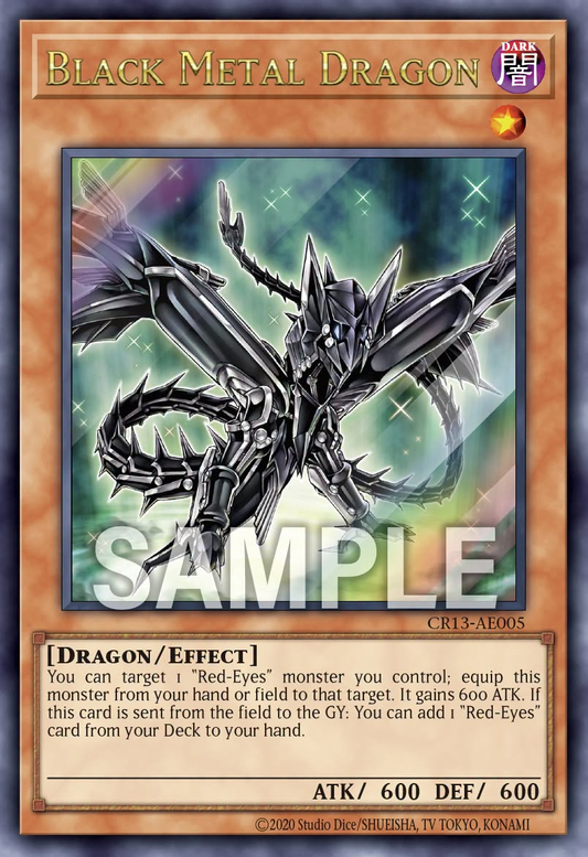 [遊戲王亞英] CR13-AE005 / 黑鋼龍 / 黒鋼竜 / Black Metal Dragon / SER