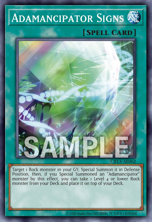 [遊戲王亞英] CR13-AE062 / 魔救的息吹 / 魔救の息吹 / Adamancipator Signs / SR