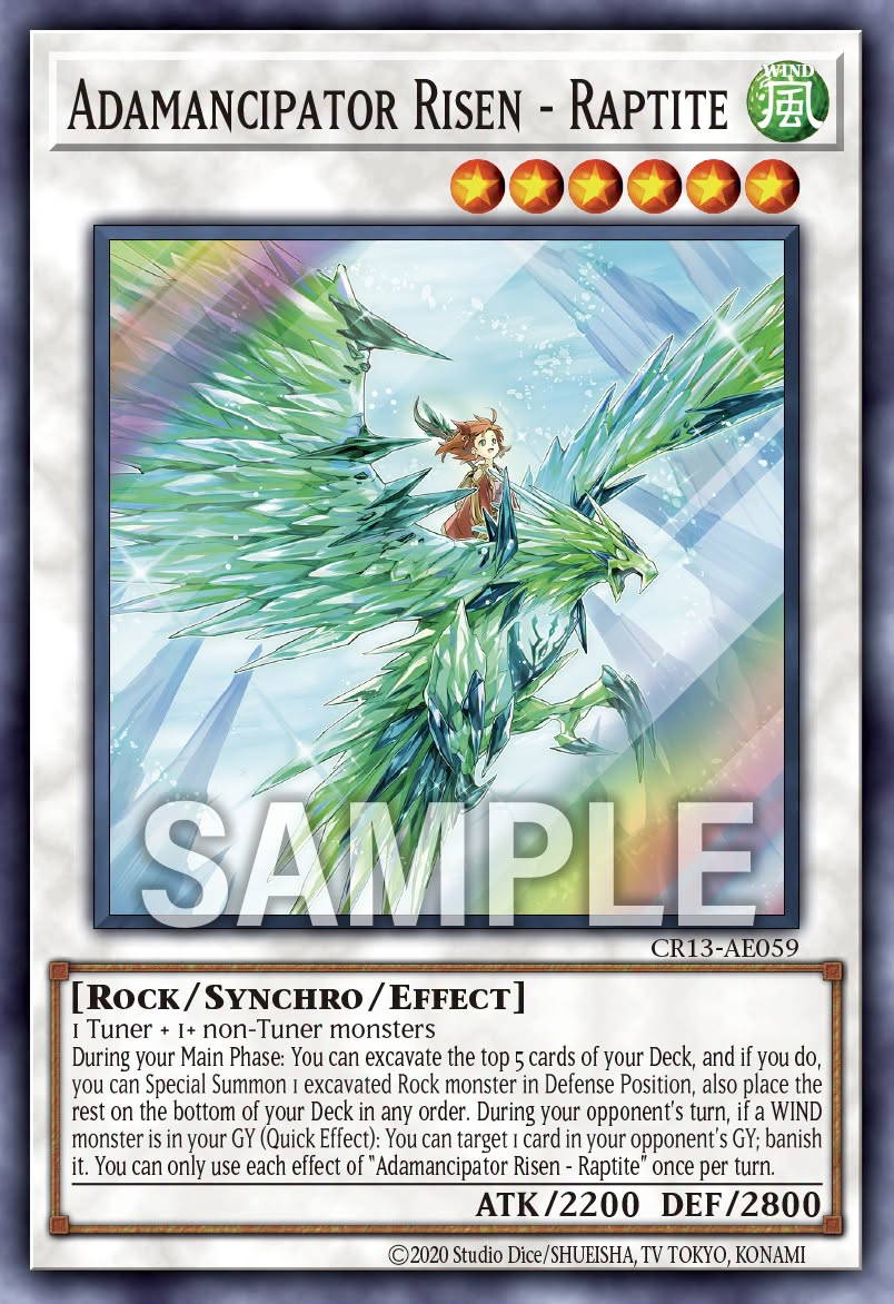 [遊戲王亞英] CR13-AE059 / 魔救的奇跡 隼石 / 魔救の奇跡－ラプタイト / Adamancipator Risen - Raptite / SR