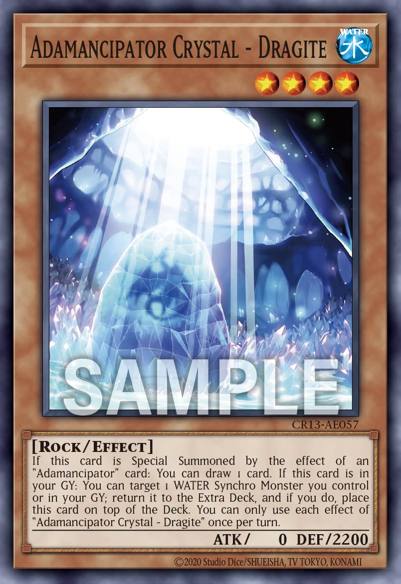 [遊戲王亞英] CR13-AE057 / 魔救的奇石 龍石 / 魔救の奇石－ドラガイト / Adamancipator Crystal - Dragite / N