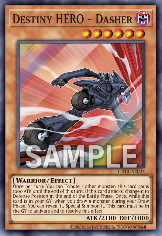 [遊戲王亞英] CR13-AE025 / D-HERO 衝刺人 / Ｄ－ＨＥＲＯ ダッシュガイ / Destiny HERO - Dasher / SR