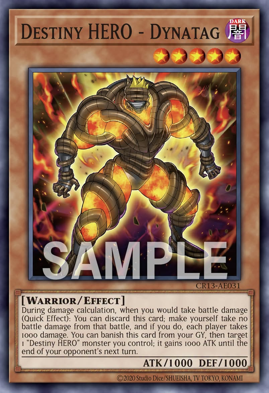 [遊戲王亞英] CR13-AE031 / D-HERO 爆彈人 / Ｄ－ＨＥＲＯ ダイナマイトガイ / Destiny HERO - Dynatag / N