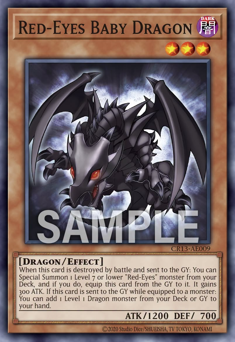 [遊戲王亞英] CR13-AE009 / 真紅眼幼龍 / 真紅眼の幼竜 / Red-Eyes Baby Dragon / N