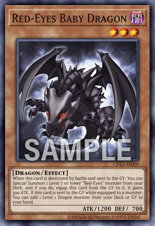 [遊戲王亞英] CR13-AE009 / 真紅眼幼龍 / 真紅眼の幼竜 / Red-Eyes Baby Dragon / N