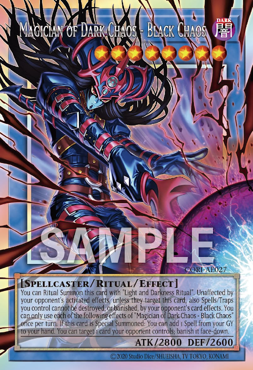 [遊戲王] CORI-AE027 / 黑之混沌的魔術師 黑混沌 / 黑き混沌の魔術師ブラック・カオス / Magician of Dark Chaos - Black Chaos / PSER-OF