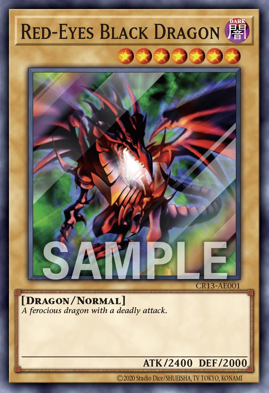 [遊戲王亞英] CR13-AE001 / 真紅眼黑龍 / 真紅眼の黒竜 / Red-Eyes Black Dragon / SR