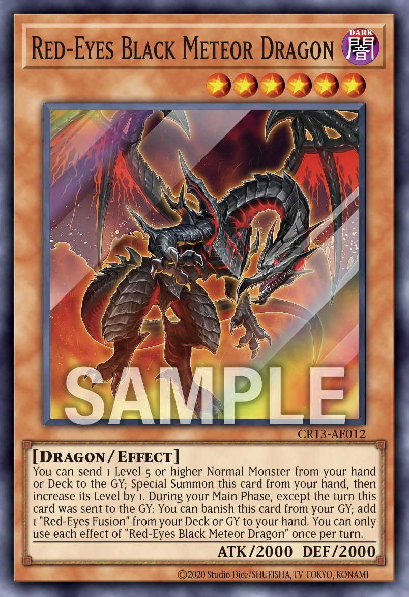 [遊戲王亞英] CR13-AE012 / 真紅眼黑星龍 / 真紅眼の黒星竜 / Red-Eyes Black Meteor Dragon / SR