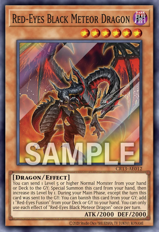 [遊戲王亞英] CR13-AE012 / 真紅眼黑星龍 / 真紅眼の黒星竜 / Red-Eyes Black Meteor Dragon / SR