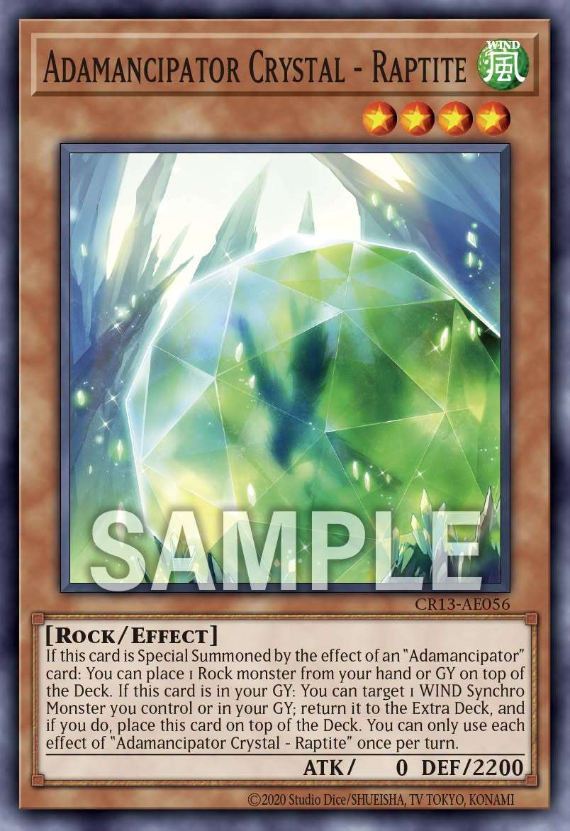 [遊戲王亞英] CR13-AE056 / 魔救的奇石 隼石 / 魔救の奇石－ラプタイト / Adamancipator Crystal - Raptite / N
