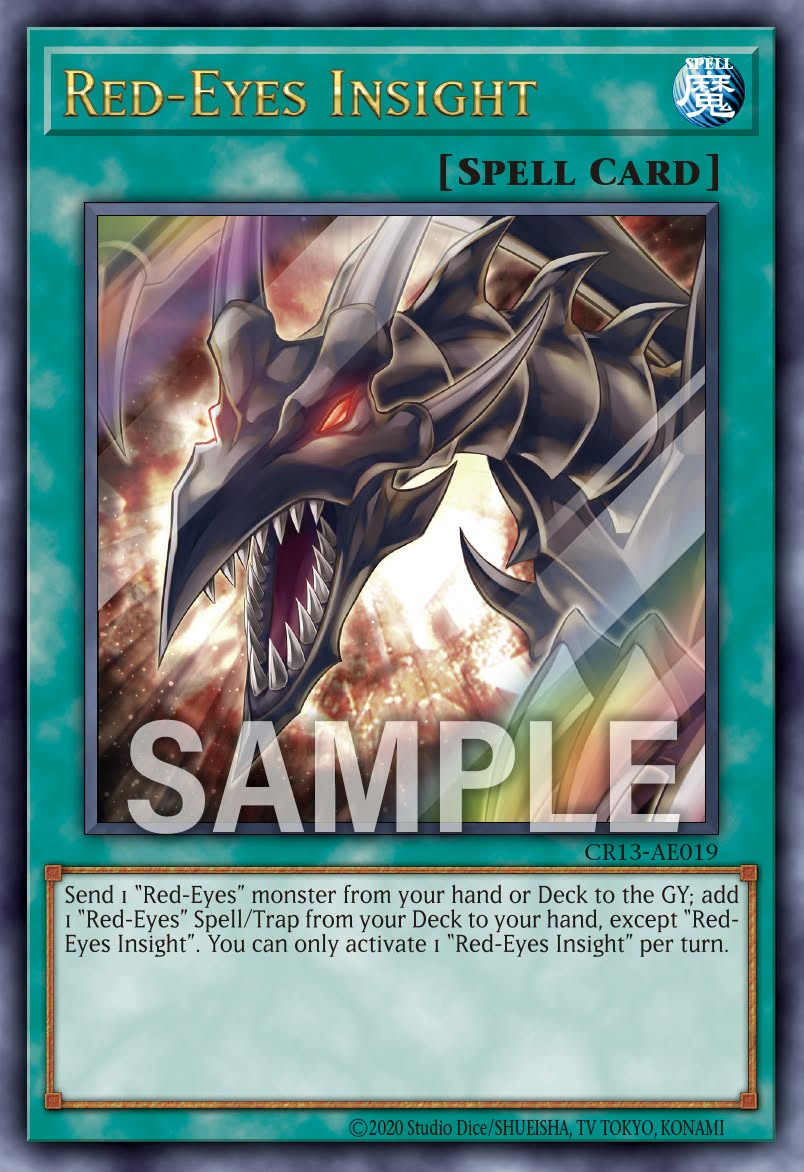 [遊戲王亞英] CR13-AE019 / 真紅眼洞悉 / レッドアイズ・インサイト / Red-Eyes Insight / UR