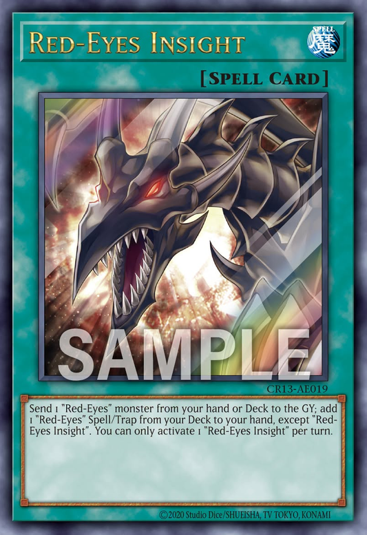 [遊戲王亞英] CR13-AE019 / 真紅眼洞悉 / レッドアイズ・インサイト / Red-Eyes Insight / SER