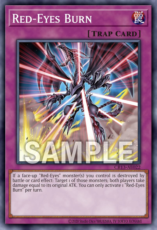 [遊戲王亞英] CR13-AE022 / 真紅眼燃燒 / レッドアイズ・バーン / Red-Eyes Burn / N