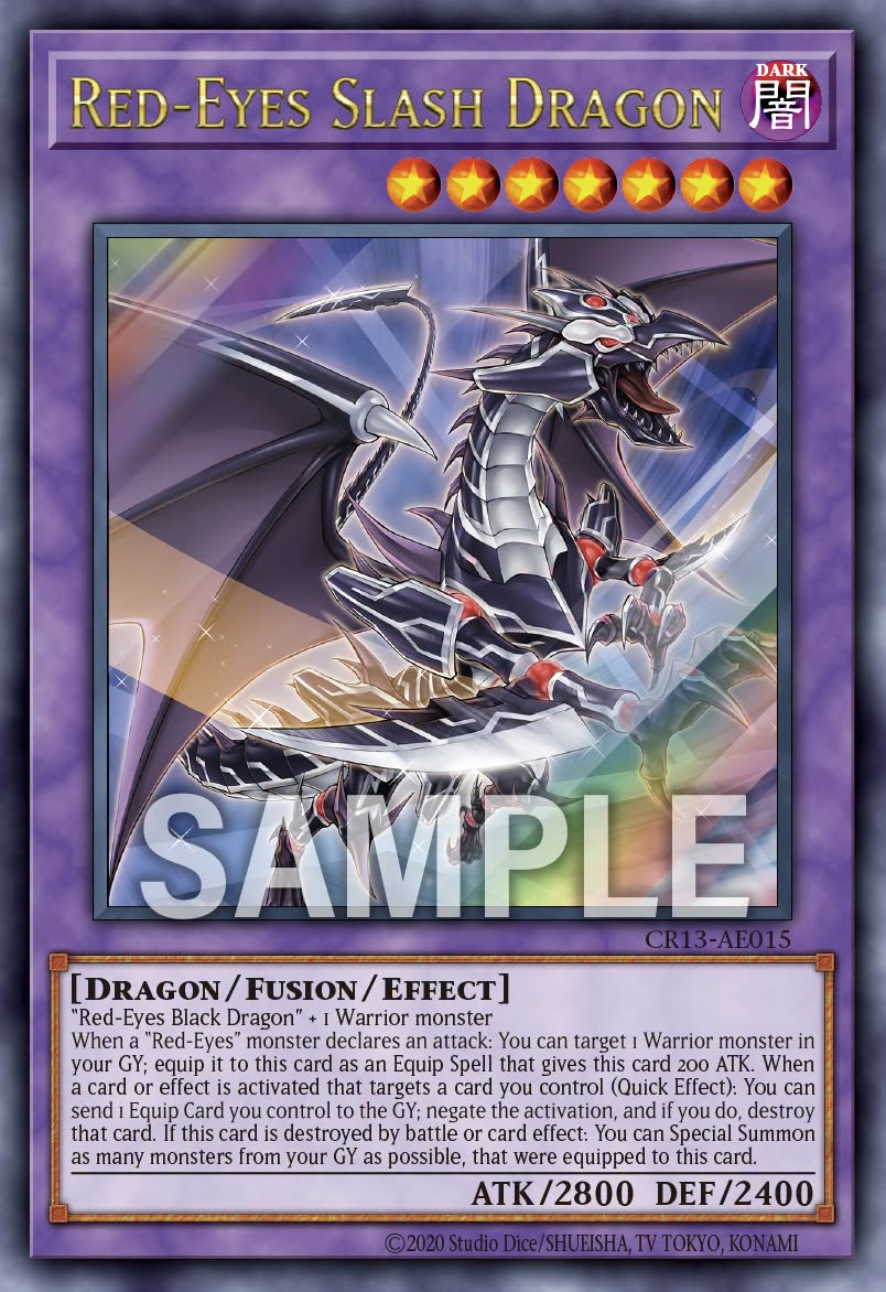 [遊戲王亞英] CR13-AE015 / 真紅眼黑刃龍 / 真紅眼の黒刃竜 / Red-Eyes Slash Dragon / UR