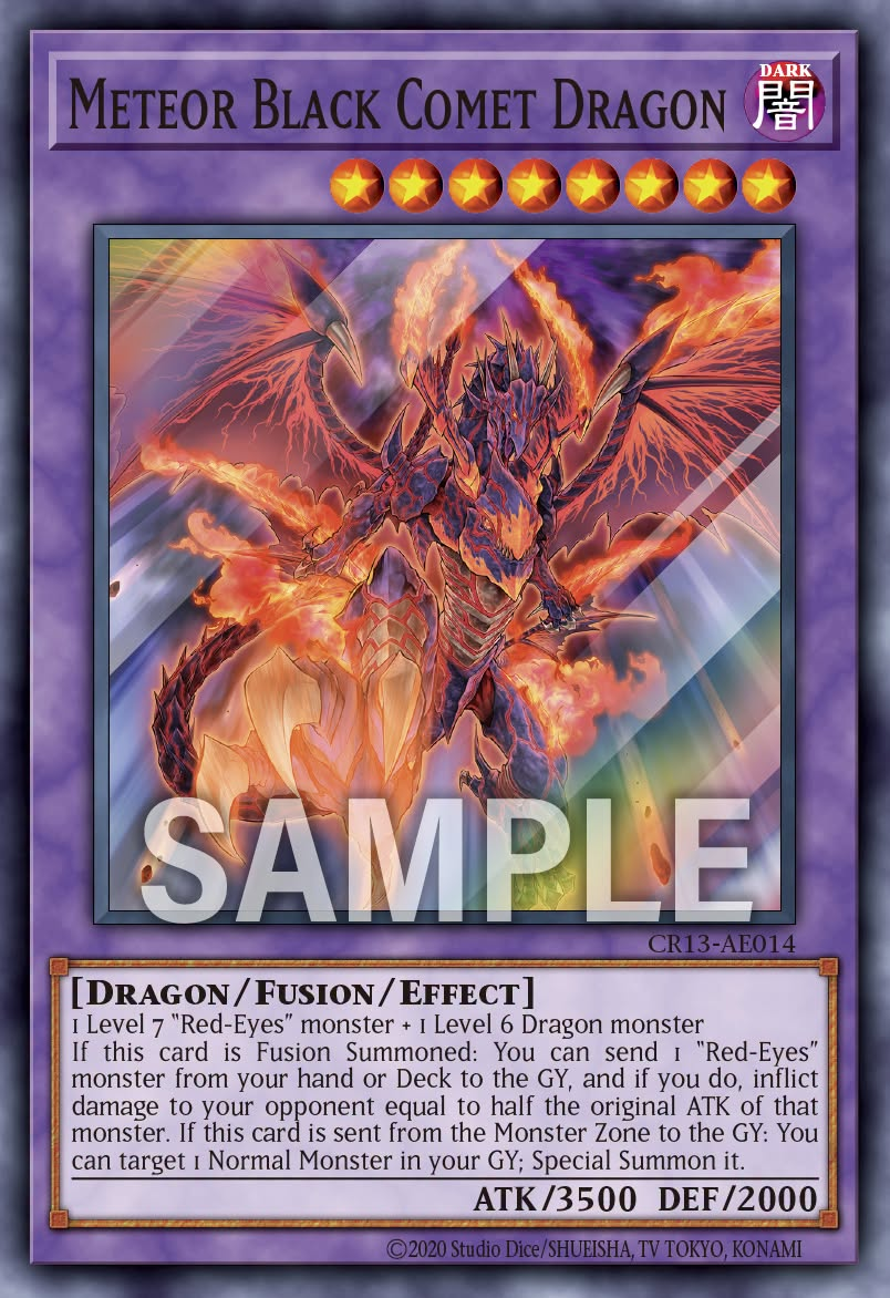 [遊戲王亞英] CR13-AE014 / 流星龍 隕石黑龍 / 流星竜メテオ・ブラック・ドラゴン / Meteor Black Comet Dragon / SR