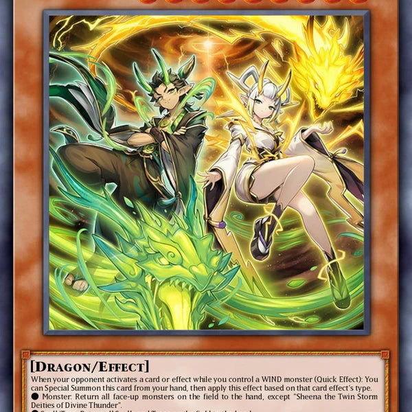 [遊戲王亞英] 天雷的雙風神 希那 / 天雷ノ双風神 シーナ / Sheena the Twin Storm Deities of Divine Thunder