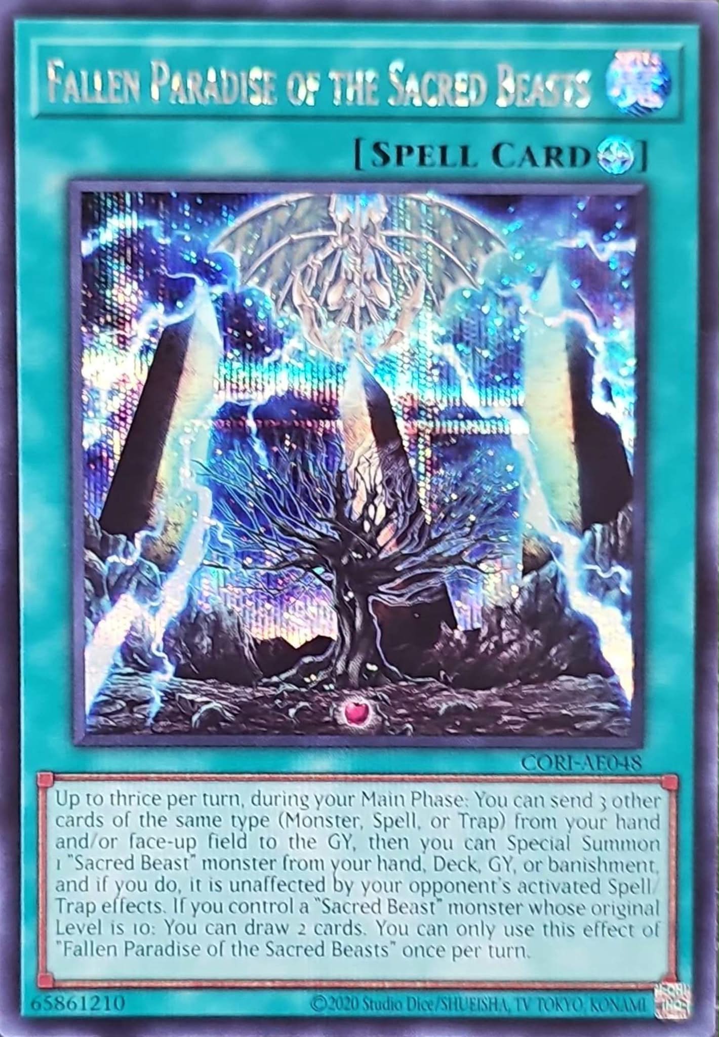 [遊戲王] CORI-AE048 / 三幻魔的失樂園 / 三幻魔の失楽園 / Fallen Paradise of the Sacred Beasts / SER
