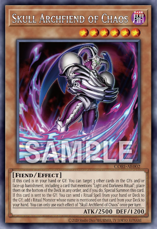 [遊戲王] CORI-AE002 / 混沌的魔王 骸骨惡魔 / 混沌の魔王－スカル・デーモン / Skull Archfiend of Chaos / R