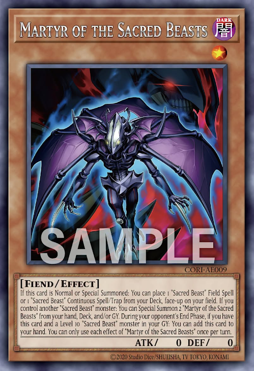 [遊戲王] CORI-AE009 / 三幻魔的殉教者 / 三幻魔の殉教者 / Martyr of the Sacred Beasts / R