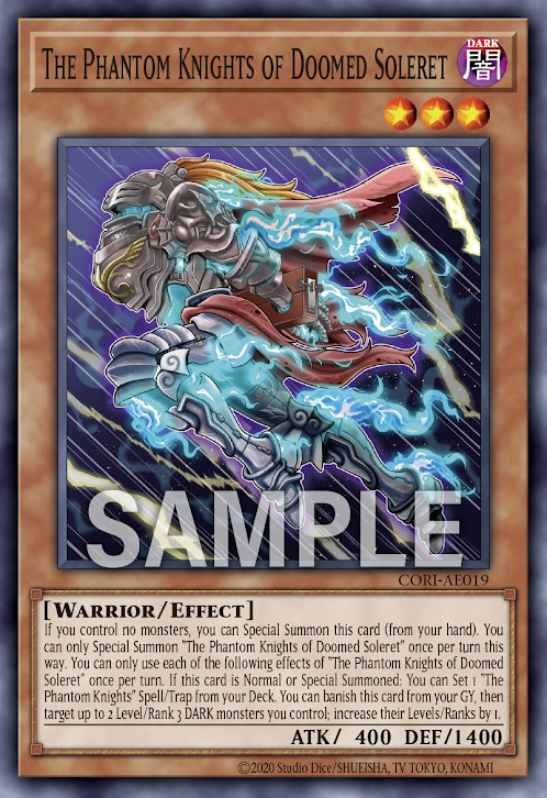 [遊戲王] CORI-AE019 / 幻影騎士團 厄運足甲 / 幻影騎士団ドゥームソルレット / The Phantom Knights of Doomed Soleret / N
