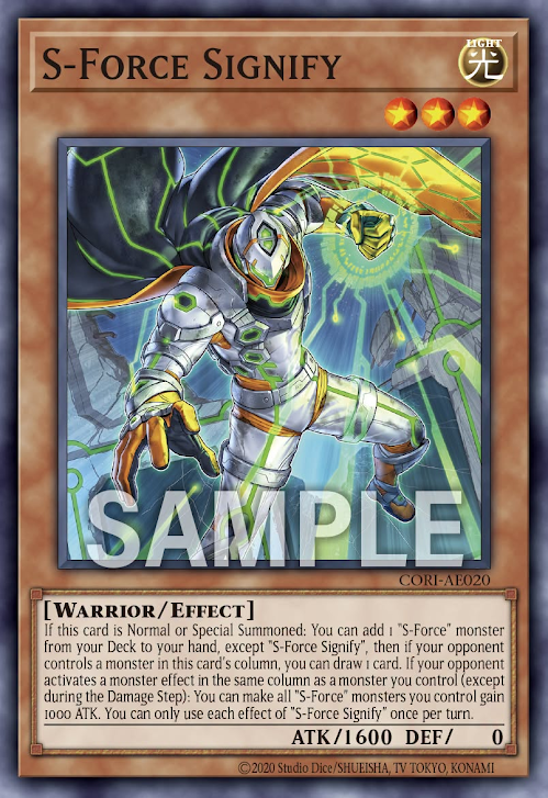 [遊戲王] CORI-AE020 / S-Force 征義 / Ｓ－Ｆｏｒｃｅ シグナス / S-Force Signify / N