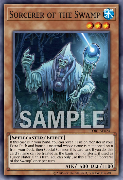 [遊戲王] CORI-AE024 / 沼地的魔道王 / 沼地的魔道王 / Sorcerer of the Swamp / N