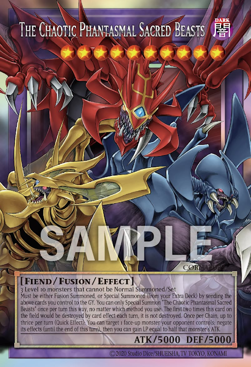[遊戲王] CORI-AE029 / 混沌的三幻魔 / 混沌の三幻魔 / The Chaotic Phantasmal Sacred Beasts / UR