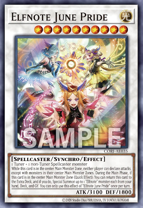 [遊戲王] CORI-AE035 / 驕傲的耀聖之詩 / 誇り高き耀聖の詩－エルフェンノーツ / Elfnote June Pride / SR