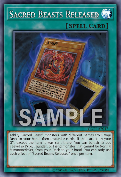 [遊戲王] CORI-AE047 / 三幻魔解放 / 三幻魔解放 / Sacred Beasts Released / R