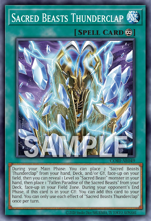 [遊戲王] CORI-AE049 / 三幻魔的霹靂 / 三幻魔の霹靂 / Sacred Beasts Thunderclap / N