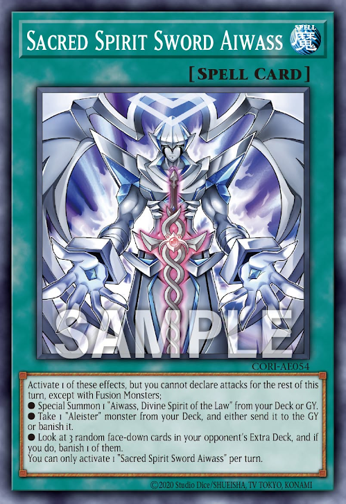 [遊戲王] CORI-AE054 / 神靈劍 艾華斯 / 神靈劍アイワス / Sacred Spirit Sword Aiwass / N