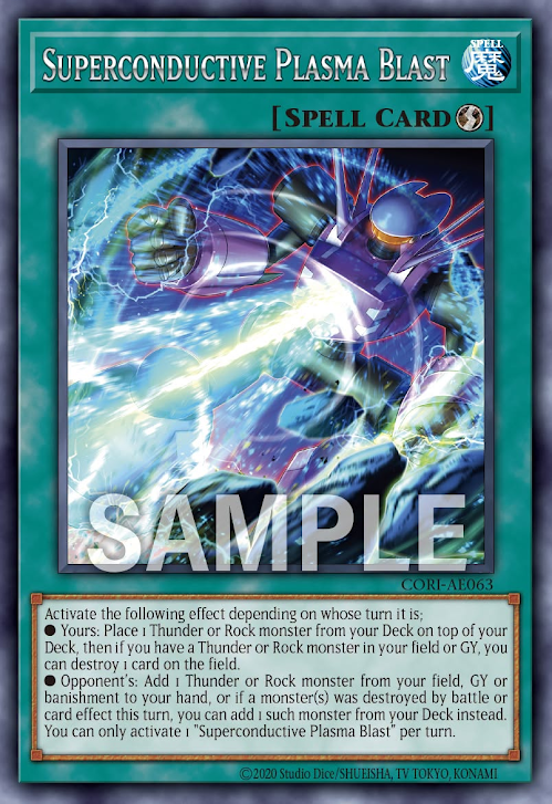 [遊戲王] CORI-AE063 / 超電導閃輝 電漿爆破 / 超電導閃輝プラズマ・ブラスト / Superconductive Plasma Blast / R