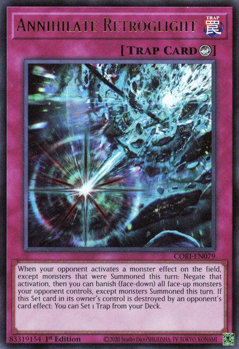 [遊戲王] CORI-AE079 / 時空穿越遡光 / 時空穿つ遡光 / Annihilate Retroglight / UTR