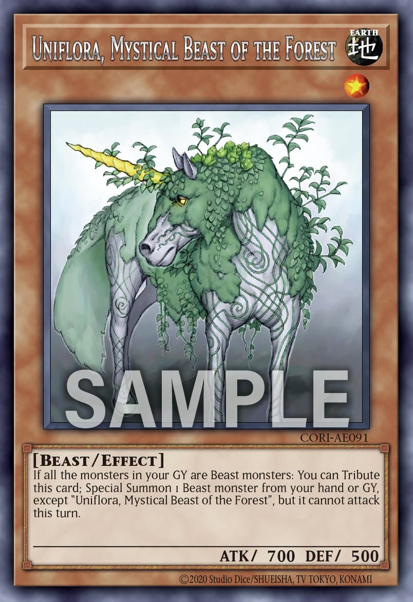 [遊戲王] CORI-AE091 / 森之聖獸 綠葉獨角獸 / — / Uniflora, Mystical Beast of the Forest / R