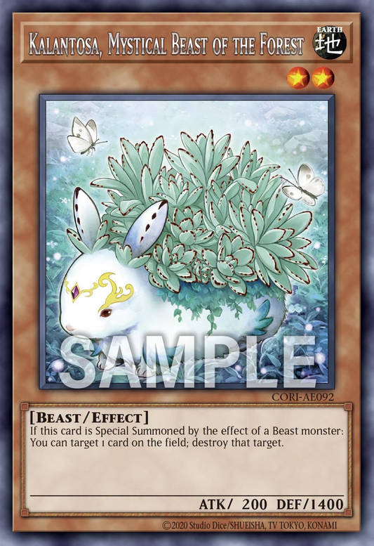 [遊戲王亞英] CORI-AE092 / 森之聖獸 月兔耳獸 / — / Kalantosa, Mystical Beast of the Forest / R