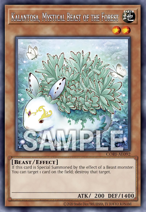 [遊戲王] CORI-AE092 / 森之聖獸 月兔耳獸 / — / Kalantosa, Mystical Beast of the Forest / R