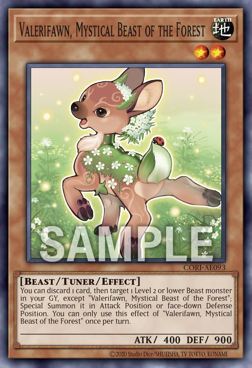 [遊戲王亞英] CORI-AE093 / 森之聖獸 纈草小鹿 / — / Valerifawn, Mystical Beast of the Forest / N