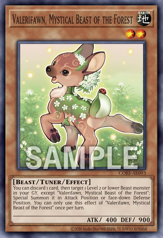 [遊戲王亞英] CORI-AE093 / 森之聖獸 纈草小鹿 / — / Valerifawn, Mystical Beast of the Forest / N