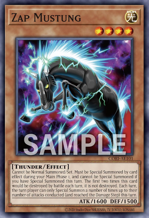 [遊戲王] CORI-AE101 / 放電雷馬 / — / Zap Mustung / N