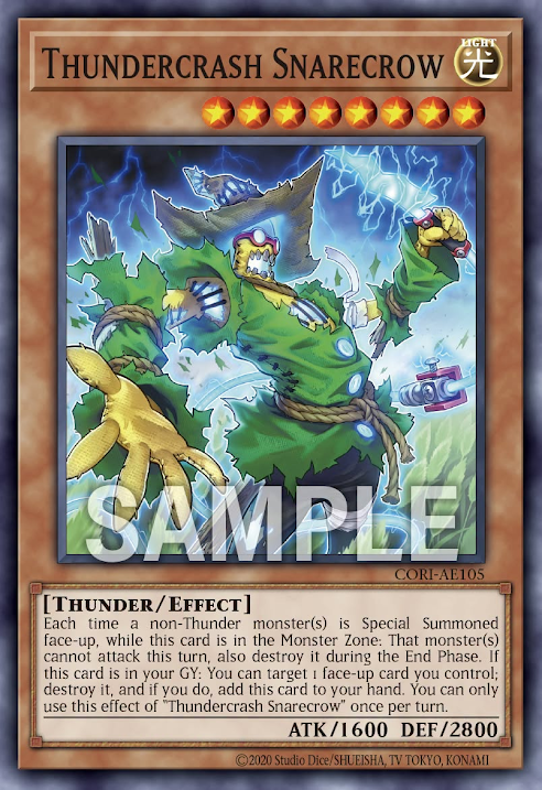 [遊戲王] CORI-AE105 / 雷轟稻草人 / — / Thundercrash Snarecrow / N