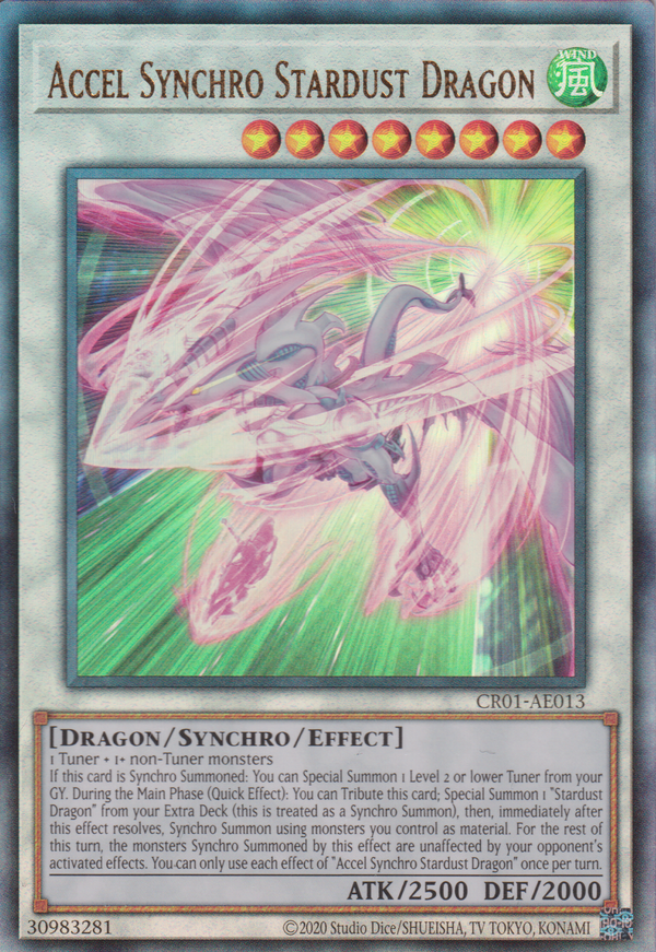 [遊戲王亞英版] 加速同步星塵龍 / アクセルシンクロ·スターダスト·ドラゴン / Accel Synchro Stardust Dragon-Trading Card Game-TCG-Oztet Amigo