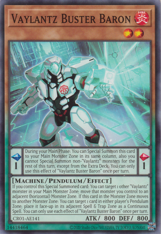 [遊戲王亞英版] 勇士團B 男爵 / ヴァリアンツB-バロン / Vaylantz Buster Baron-Trading Card Game-TCG-Oztet Amigo